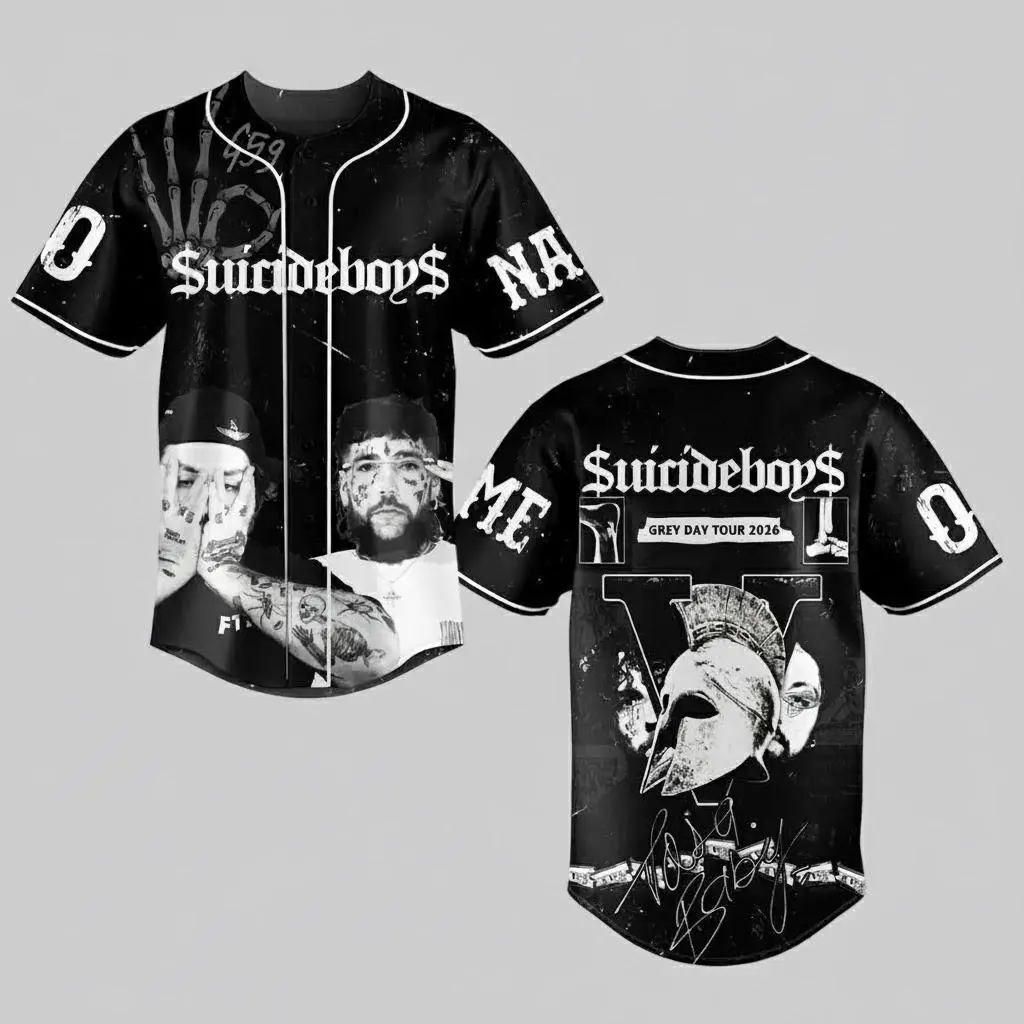 S^icideb0y G59 Baseball Jersey Personalized S^icideb0y Merch Shirt Greyday Tour Shirt City Morgue Tshirt Music Tour 2026 Gift