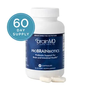 BrainMD - ProBrainBiotics | Probiotic Support for Brain and Intestinal Health - Gluten-free, Soy-free, Non-GMO - 60pcs Capsules