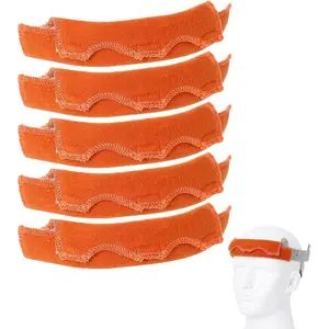 5 Pack Hard Hat Sweatband Washable Liner Replacement Flame Retardant Cotton Hard Hat Accessories for Welding Helmet Construction Chainsaw Helmet