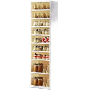 Expandable 9 Tier Plastic Shoe Rack Storage Organizer