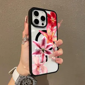 Premium Magnetic Case for iPhone11/12/13/14/15/16/promax Enchanted Lilies y2k cased MagSafe Ready,Springtok,Anti-Fall, and Ultra-Thin Design | Perfect for Everyday Use Protector Screen Protector Decoration Bow Aesthetic Resistance