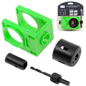 LXUUMMSDoor Lock Installation Kit Deadbolt Hole  Kit Door Knob Hole  Kit Deadbolt Installation Kit (Green)