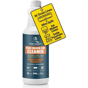 AC Drain Line Cleaner and Unclogger - Air Conditioner Cleaner Prevents Build-Up for AC Units, Dehumidifiers, Ice Machines, & More (32 ounces)