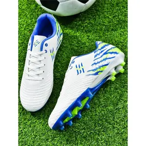 Unisex Football Shoes, Futuristic Competition Style, Tiger Stripe Design, Professional Soccer Technology, Control Performance, Cleat Structure, Football Field Boots