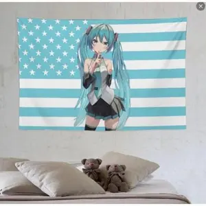 H-hatsune Miku cartoon tapestry for living room home decor bedroom