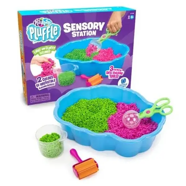 Educational Insights Playfoam Pluffle Sensory Station - Package for Ages 3+ with Sensory Bin, Fine Motor Tools, and Hide & Seek Features, Non-Toxic &