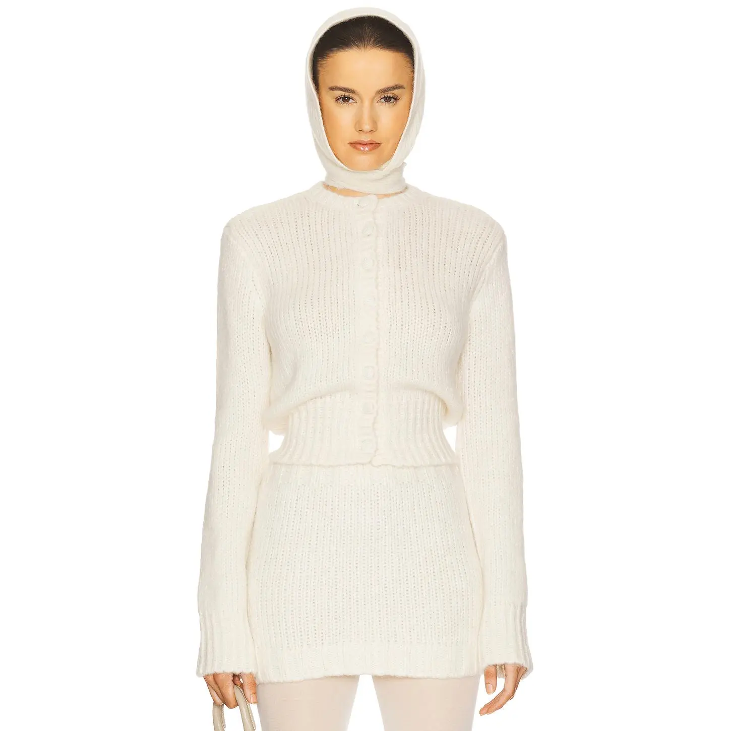 Helsa Annabelle Cardigan in Ivory