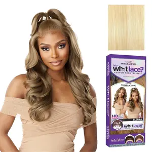 What Lace 13X6 Wigs - Glenna Lacefrontal Hand Tied Glueless Synthetic With  Density Preplucked Hairline (613 BLONDE)