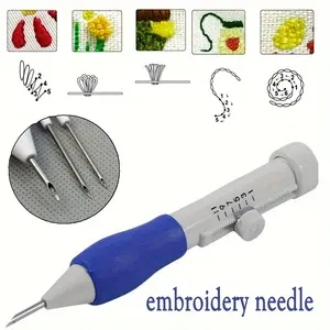 Magic Embroidery Pen Set for DIY Handmade Projects, Practical Replaceable Stitching Needles for Home Sewing Crafts, Creative Sewing Tools, Embroidery Design