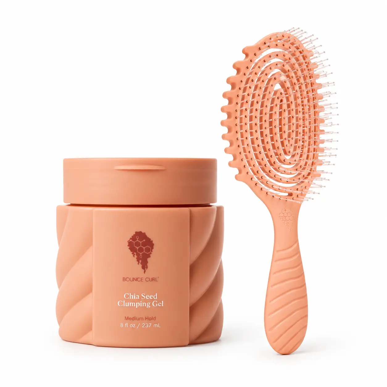 Detangle Brush & Chia Seed Clumping Gel bundle By Bounce Curl