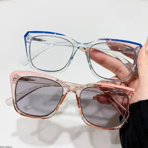 Multifocal Photochromic Reading Glasses for Women Far And Near Vision Euro American Style UV400 Protection Lightweight For Daily Wear