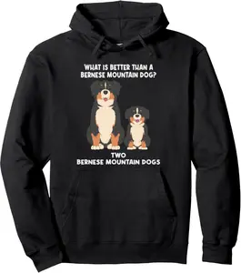 What Is Better Than A Bernese - Two Bernese Mountain Dog Pullover Hoodie