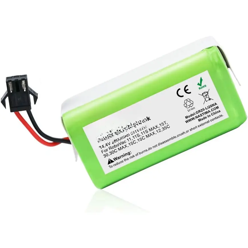 14.4V Li-ion  Replacement for Eufy Robovac 11, 11S, 11S MAX, 12, 15C, 15C MAX, 25C, 30C, G10 Hybrid, Tesvor X500, Goovi F007C, D380, D382 and Ecovacs Deebot N79, N79S, DN622