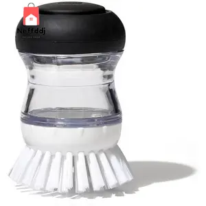 Good Grips Soap Dispensing Palm Brush, Black/Clear/White No Brand
