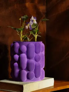 Lava Vase Modern Purple Design for Contemporary Decor