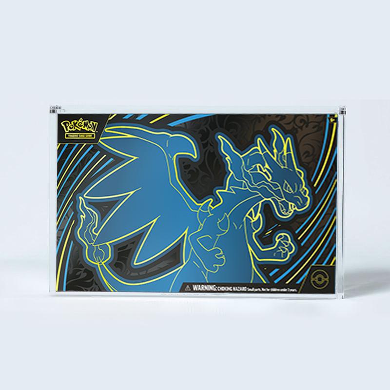 Acrylic Trainer Box Display Case Elite Trainer Cases Card Game Pokemon ETB Cases Magnetic Lid Portable Suitable for a variety of anime collections