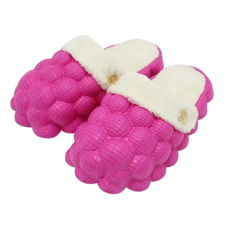 Pink Fur Bubble Slides Pink Fur Bubble Slides