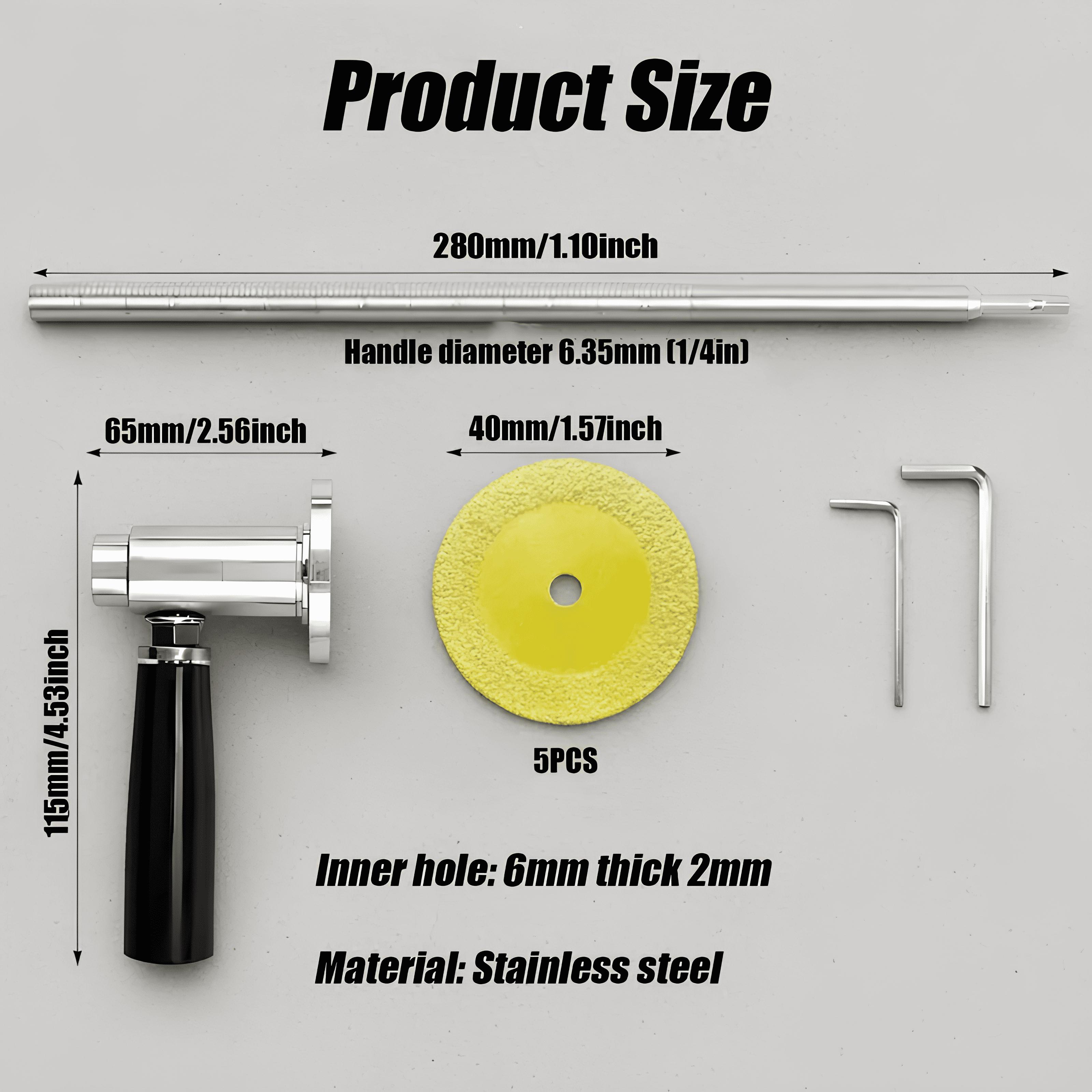 PVC Pipe Inside Cutter with Diamond Grit Wheel, Adjustable Cutting Depth for 1-1/2 to 8 Inch Pipes, 1/4" Hex Shank Fit for Drill & Impact Driver, Plumbing Pipe Cutting Tool for PVC ABS Plastic