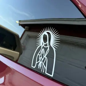 Virgin Mary Outline Vinyl Decal Sticker For Cars