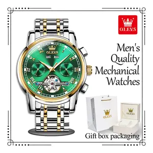 OLEVS Luxury Mechanical Watch for Men, Luminous Dial Waterproof Business Style, Ideal Daily & Holiday Gift 6607