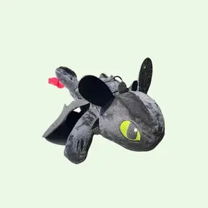 Toothless Dragon Toy Car Accessory with Winged Design and Multiple Mounting Options for Car or Helmet Decor in Black and White Styles