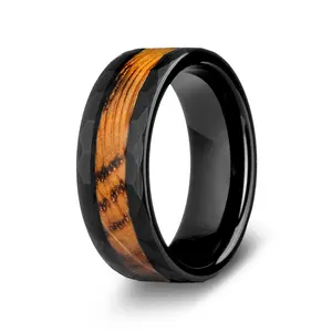 Tungsten Whiskey Barrel Ring |The Maestro |GentleBands| Handmade Item, 8Mm Width, Comfort Fit | Men'S Wedding Bands