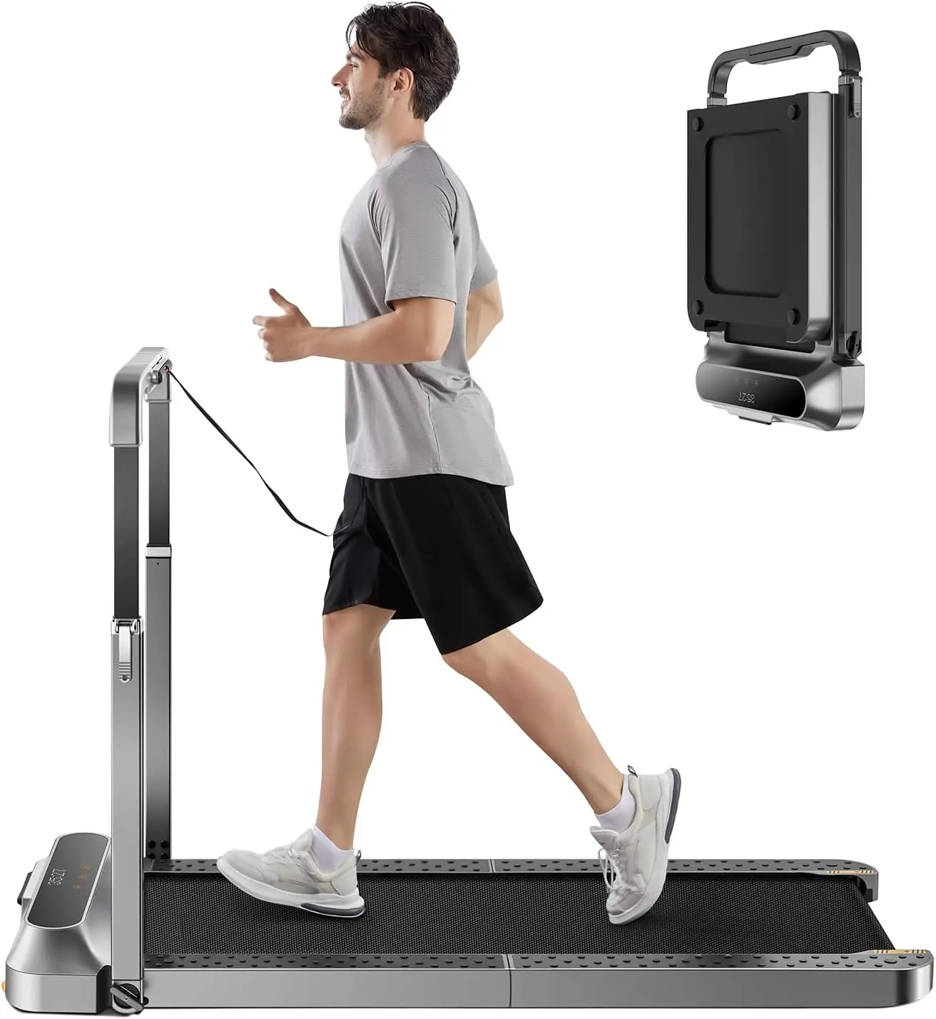 WalkingPad R2 Walk & Run 2-in-1 Foldable Under Desk Treadmill, Compact Portable Treadmill for Home Office Use, 7.4 MPH Max Speed Equipped with LED Display and App Control