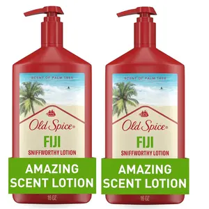 Hand, Face & Body Lotion for Men, 24/7 Lightweight Moisturization with Amazing Scent, Instant Absorption, For All Skin Types, Fiji with Palm Tree Scent