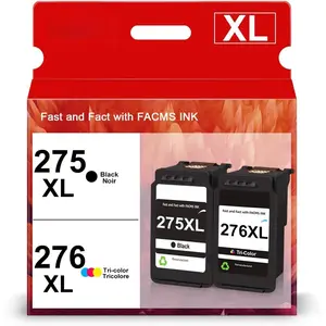 275XL 276XL Ink Cartridges  for  Ink 275 276 PG-275 CL-276 Compatible with  PIXMA TR4720 TR4722 TS3522 TS3520 TS3500 Printer (1 Black, 1 Tri-Color)