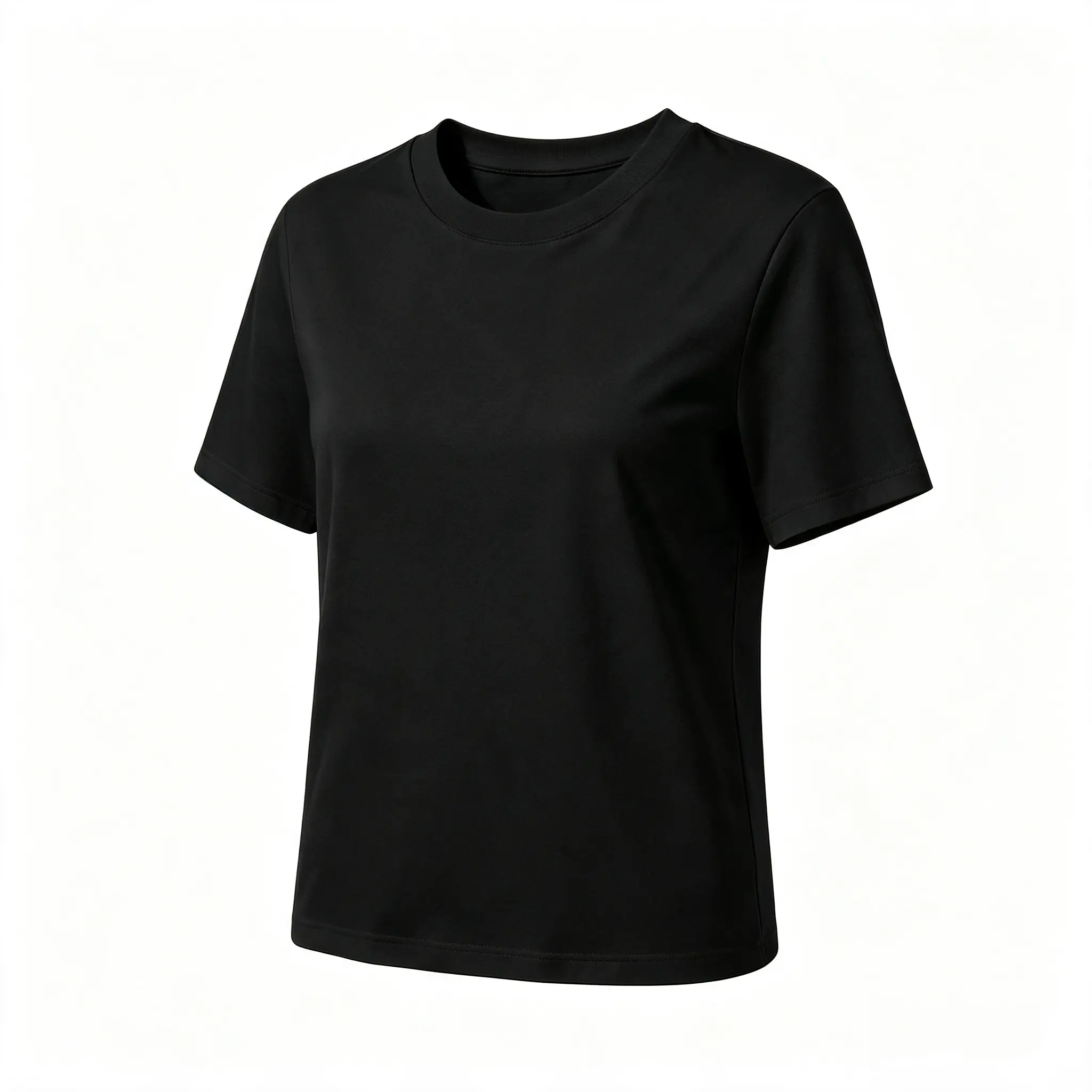 100% cotton women’s classic crew neck solid basic t-shirt, soft cotton short sleeve fitted plain blank tee, casual everyday