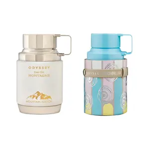 Armaf Odyssey Marshmallow Gourmand Edition & Odyssey Eau de Montagne Eau de Parfum | 2-Piece Unisex Perfume Set – Sweet & Gourmand Scent with Woody Elegance