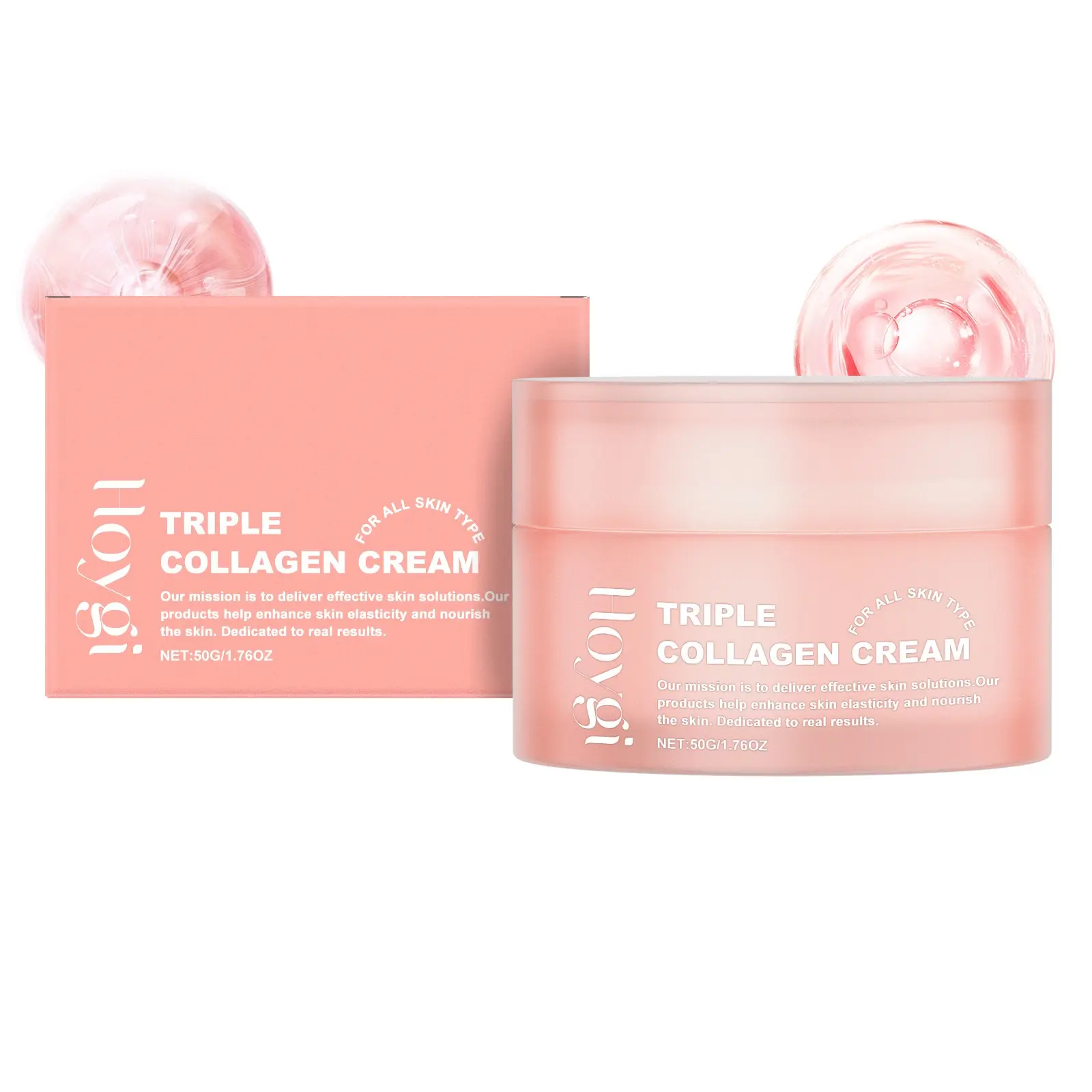 HOYGI Triple Collagen Cream Firming Face Cream Anti-Aging Firming Deep Moisturizing Barrier Strengthening Elasticity Boosting Fine Lines Reducing Moisturizer Moisturize Nourish Fortify Firming Deep Hydration Facial Cream