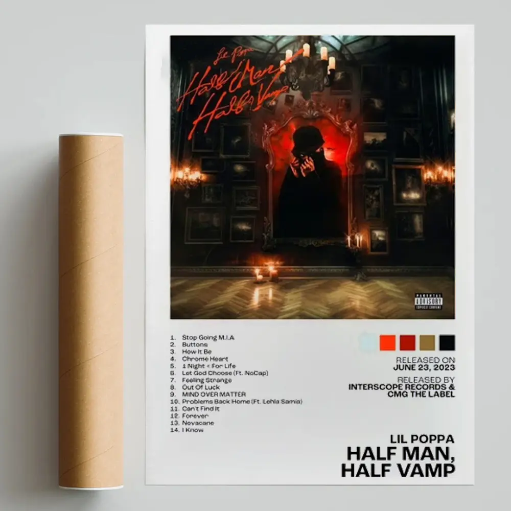 Lil Poppa Album Cover Poster Unframed Aesthetic Hip Hop Bedroom Decor Art Print XY300503