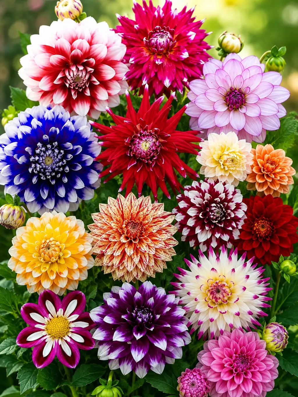 3 Dahlia Flower Tubers Mix – Premium Giant Bloom Dahlias – Assorted Colors – Hardy Summer Garden Flowers – Live Bulbs for Planting