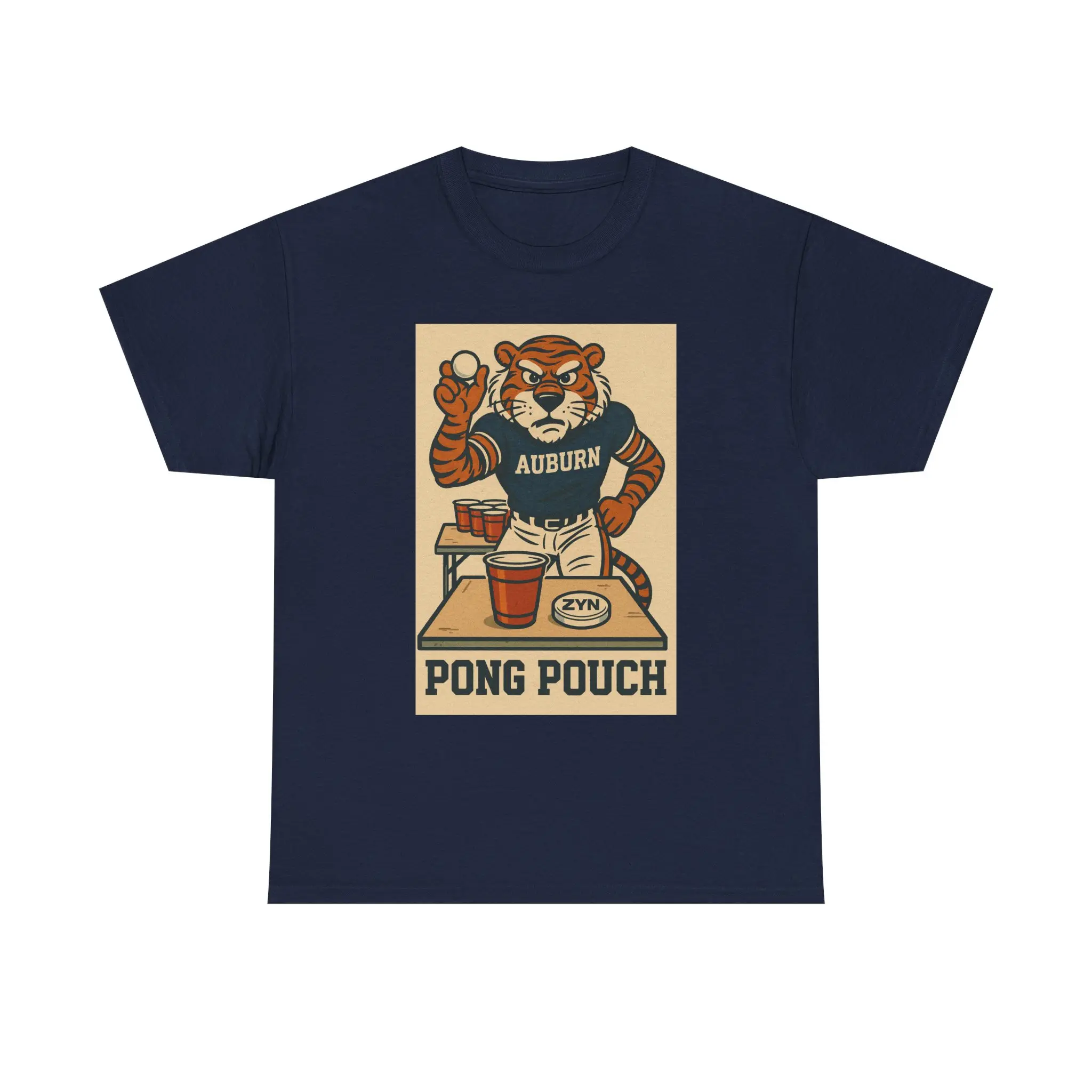 Auburn- Pong Pouch, College Football Game Day Unisex Tee, Auburn SEC Fan Apparel Shirt, First and Zyn, Auburn Tee, SEC Game Day Shirt