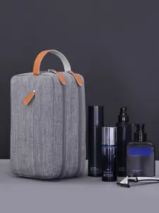 Men's Dual-Layer Travel Multifunctional Toiletry Bag, Travel Cosmetic Bags, Portable Large Capacity Makeup Organizer, Durable Cosmetic Storage Pouch for Men, Toiletries Travel Bag