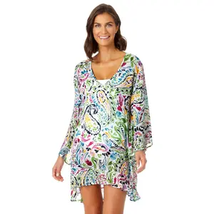 Anne Cole - Flounce V Neck Tunic Cover Up
