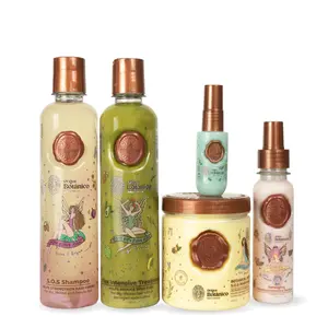 Origen Botánico Ultra Repair Hair Kit for Dry, Damaged Hair - SOS Shampoo, Detox Shampoo, Intensive Plex Treatment, Botanical Bomb Hair Mask + Heat Protectant Duo