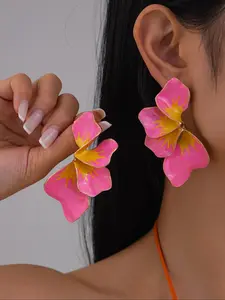 Boho Style Irregular Flower Dangle Earrings, Fashion Jewelry for Party, Daily Clothing Decor, Trendy All-match & Exquisite Jewelry for Birthday Gift, Statement Earrings
