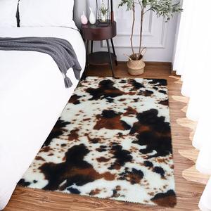 cow print rug for room decor, 1 count soft durable non-slip rug, cow print stuff for home decor, decorative area carpet for home living room bedroom study room, christmas gifts, christmas decorations