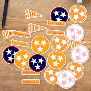 Stickers Pack 20 Pcs Tennessee Water Bumper Vols Car Aesthetic Laptop Bottle Guitar Vinyl Bike Luggage Waterproof Colorful Skateboard