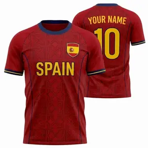 Spain Soccer Jersey Personalized, Spain Football Shirt Fan Gift for Men in USA Kit ERS