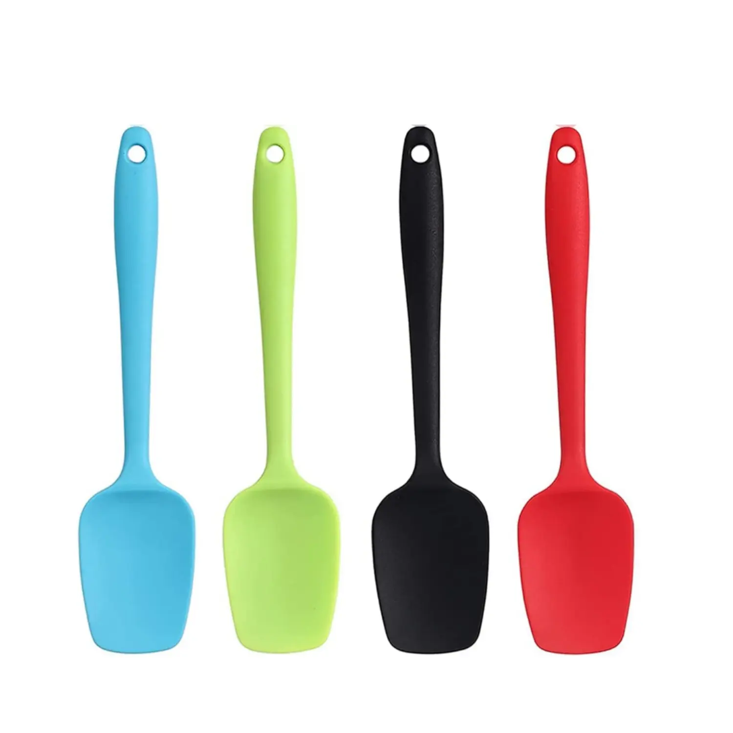 4Pcs Silicone Spatulas 11 inch Rubber Spatula Heat Resistant Seamless One Piece Design Non-Stick Flexible Scrapers Baking Mixing Tool Kitchen Accessories - Home Improvement.