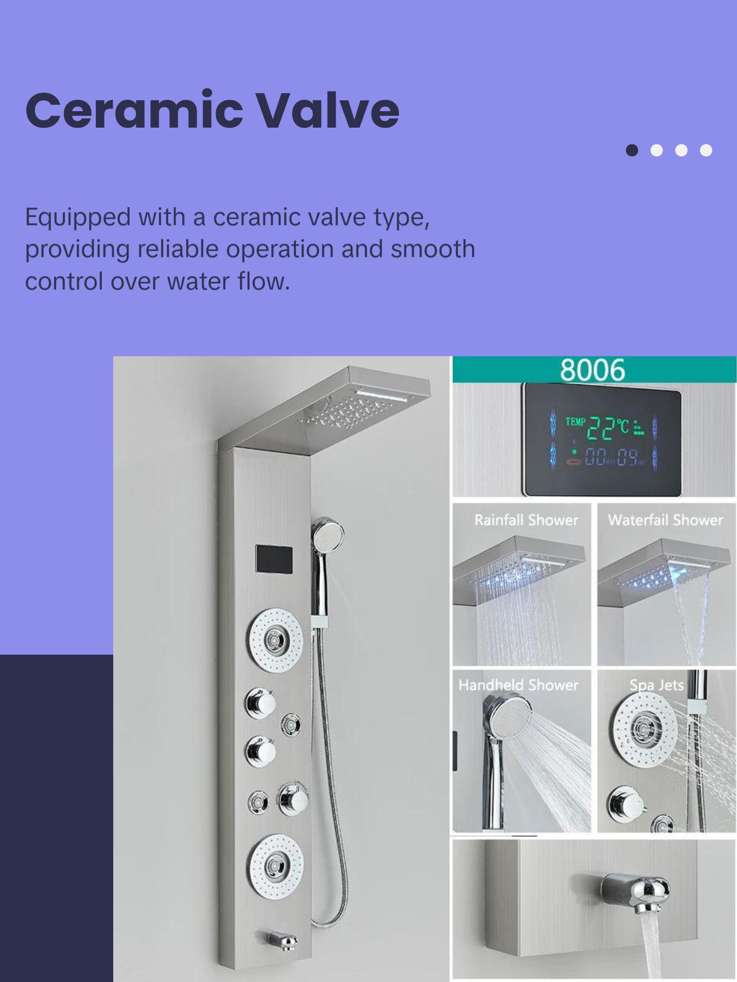 LED Rainfall Shower Panel System LED Rainfall Shower Panel System