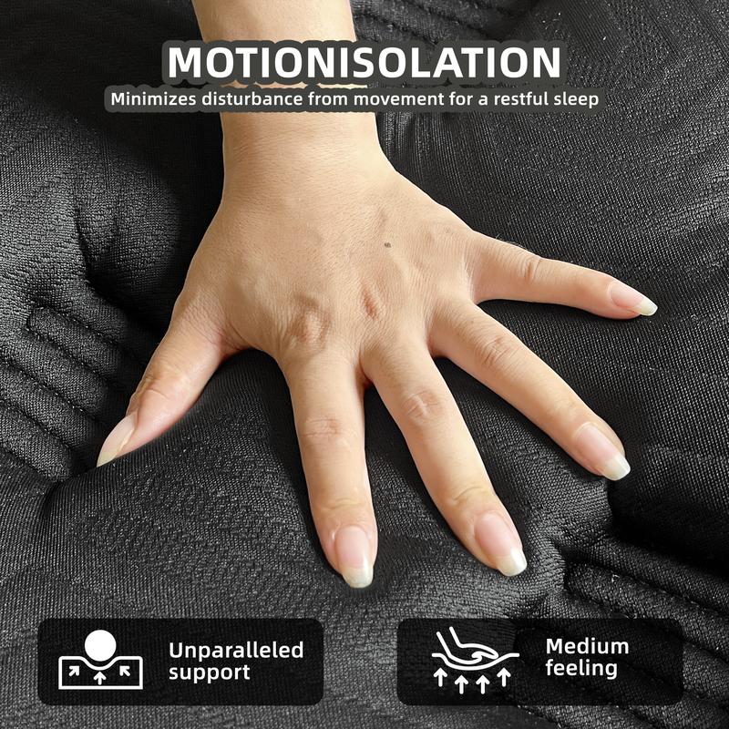 12 Inch Hybrid Memory Foam Mattress - Twin Full Queen King Sizes Featuring Individual Pocket Springs & Compressed In-A-Box Design. Queen mattress