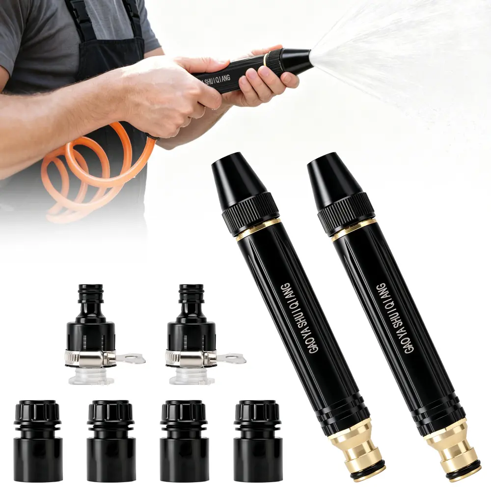 2pcs Upgraded High-Pressure Water Gun Gargen Hose Sprayer– 3 Spray Modes for Car Wash, Garden & Patio Cleaning
