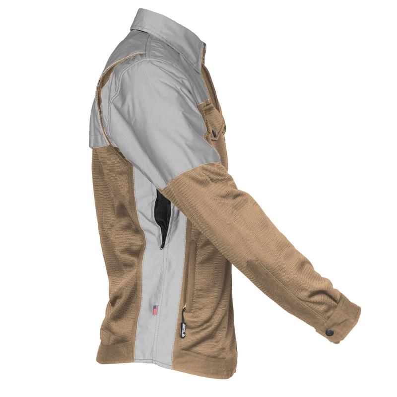 Summer Mesh Reflective Shirt Camel Eclipse - with Pads