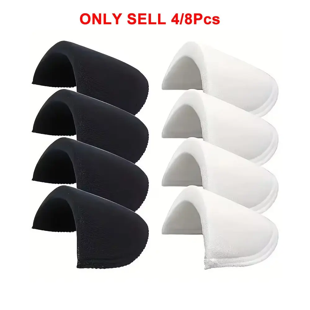 4-Pack/8-Pack Polyester Soft Shoulder Pads, Unisex Padded Jacket Garment Sewing Accessories, Sewing Tools, Sew-On Shoulder Pads for Tailoring and Lining