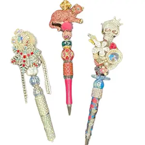 Beaded Ultra Fancy Pens with K11 Crystals, Bundle of 3, Blingy, Lux, Ultra Fancy Pens, Custom Available (UFP-3)