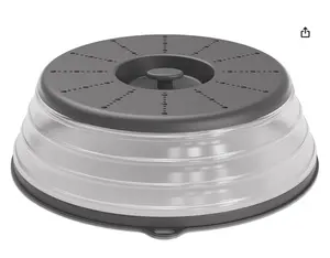 Microwave Splatter Cover Vented for Fouard & Colander Kitchen Gadget for Food, Meal Prep, Greyod with Hook Hole, Splatter G